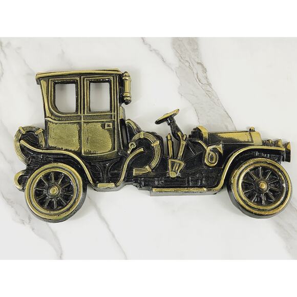 Car Design Wall Decor Plaque Cast Aluminum 14" Made in Japan x2 Vintage - Picture 2 of 16